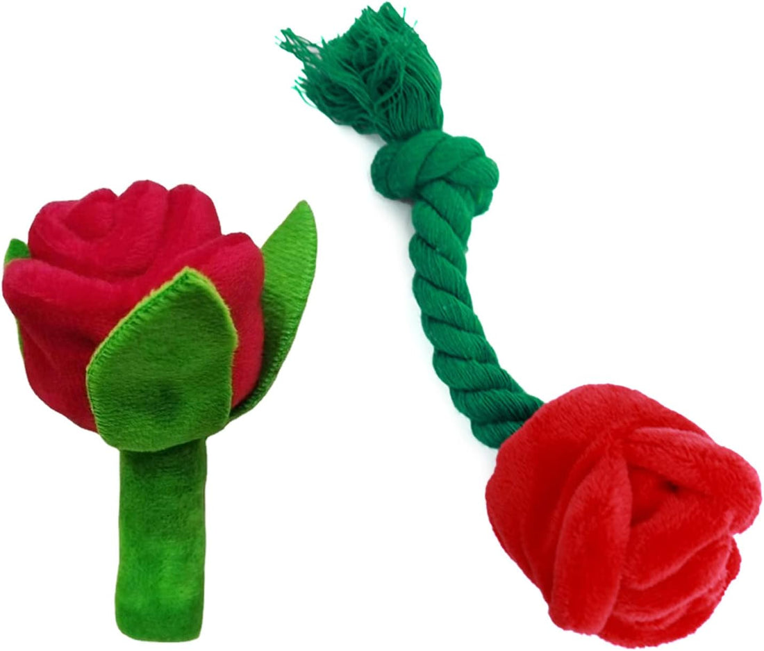 Chew Resistant Plush Rose Flower Soft Pet Toy
