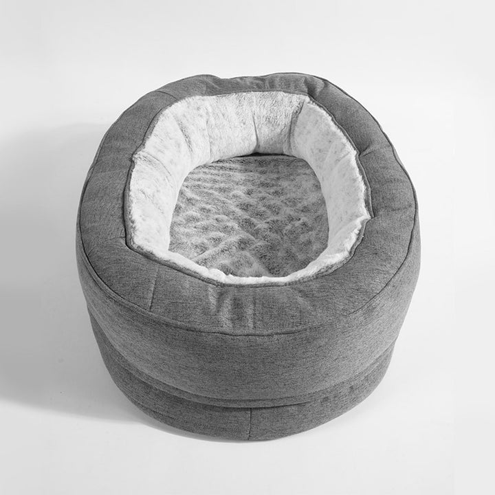 Four Season Warm Pet Kennel Oval Soft Sleeping Bed