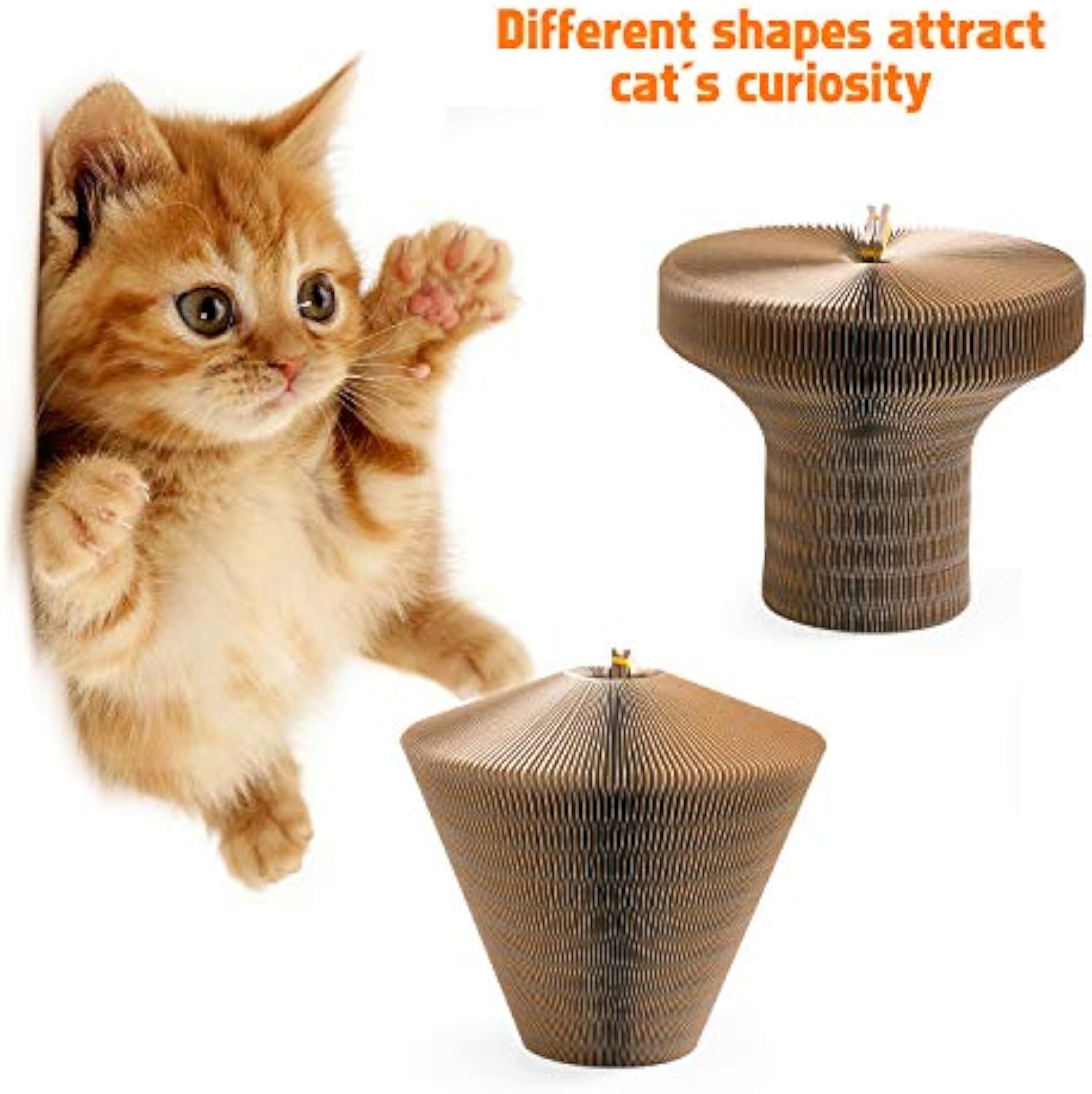 Collapsible Cardboard Scratcher and Lounge Bed for Pets