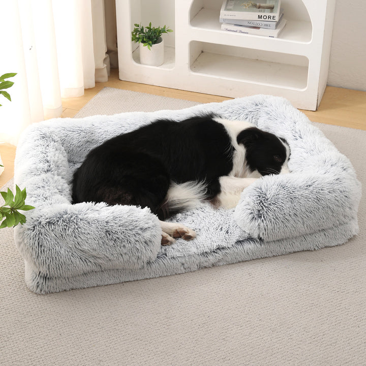 Plush Round Pet Bed Warm Comfortable Winter Sleeping Mat