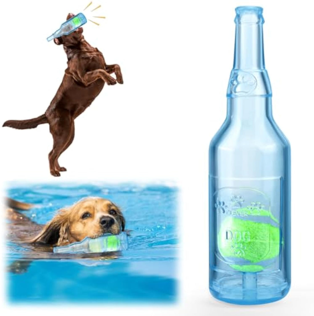 Squeaky Water Bottle Chew Toy For Pets Indestructible Interactive Boredom Toy