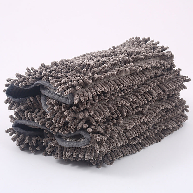 Chenille Pet Bath Towel Soft Absorbent Quick Drying Cloth