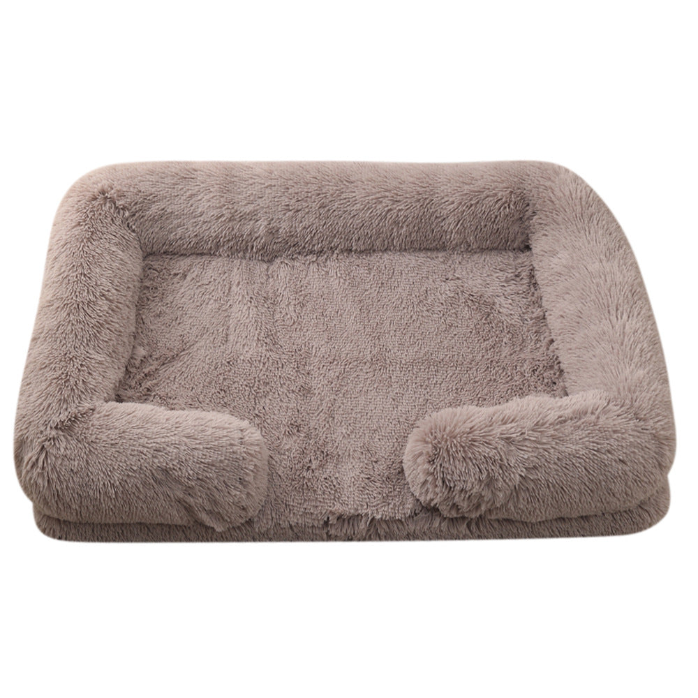 Plush Round Pet Bed Warm Comfortable Winter Sleeping Mat