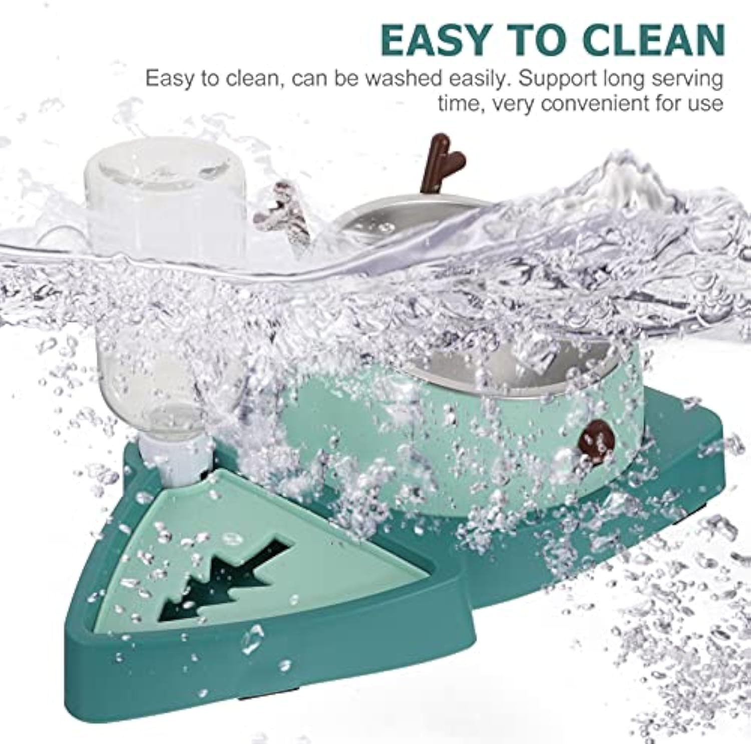Pet Slow Feeder Bowl Detachable Water Tray For Pet Feeding
