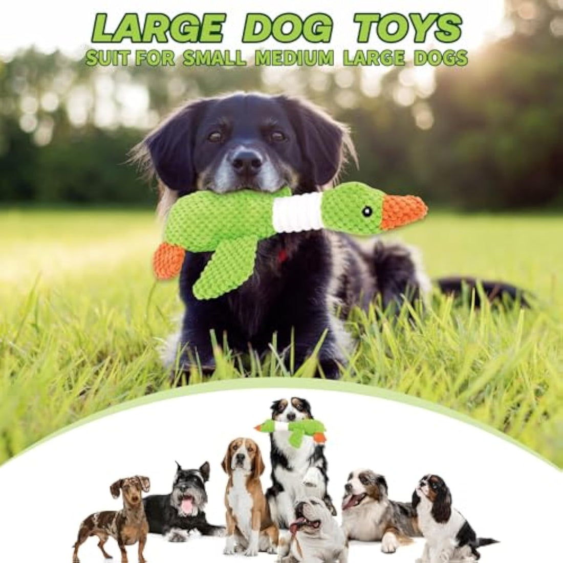 Durable Plush Squeaky Duck Chew Toy For All Sizes