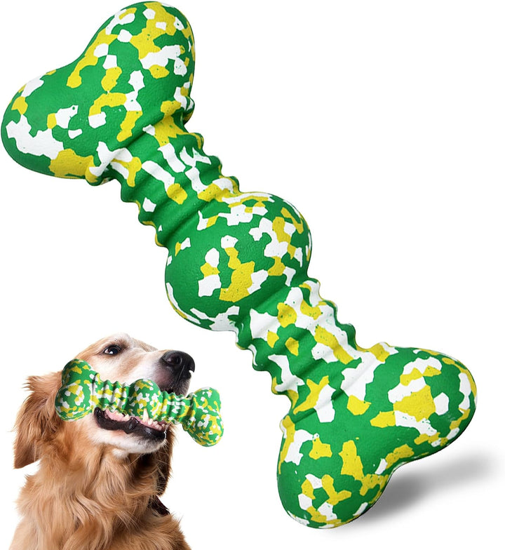 Durable Pet Chew Toy Tough Natural Rubber Bone Teething Toy