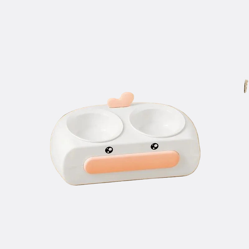 Duck Design Double Food and Water Bowl for Pets