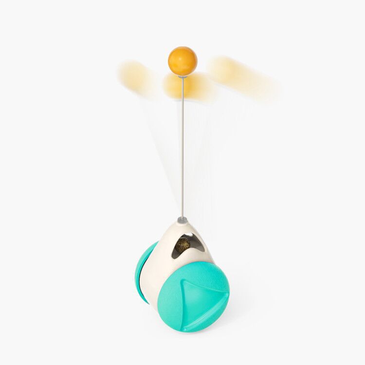 Interactive Turntable Windmill Glowing Pet Toy