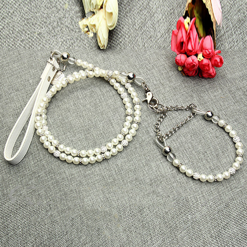 Pet Leash with Pearl Collar for Pets