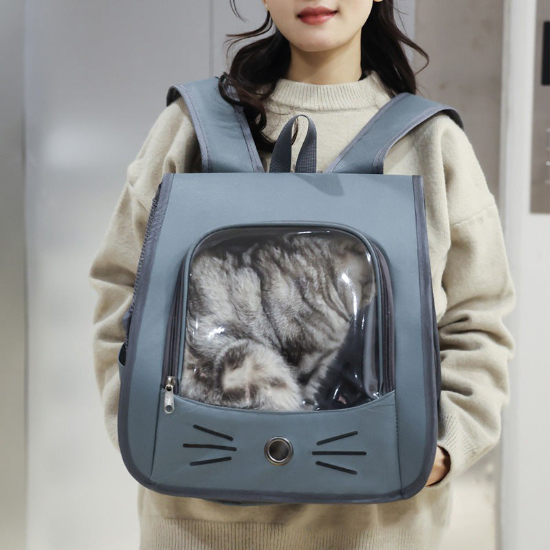 Portable Breathable Pet Carrier Backpack Comfortable Outdoor Transport Bag
