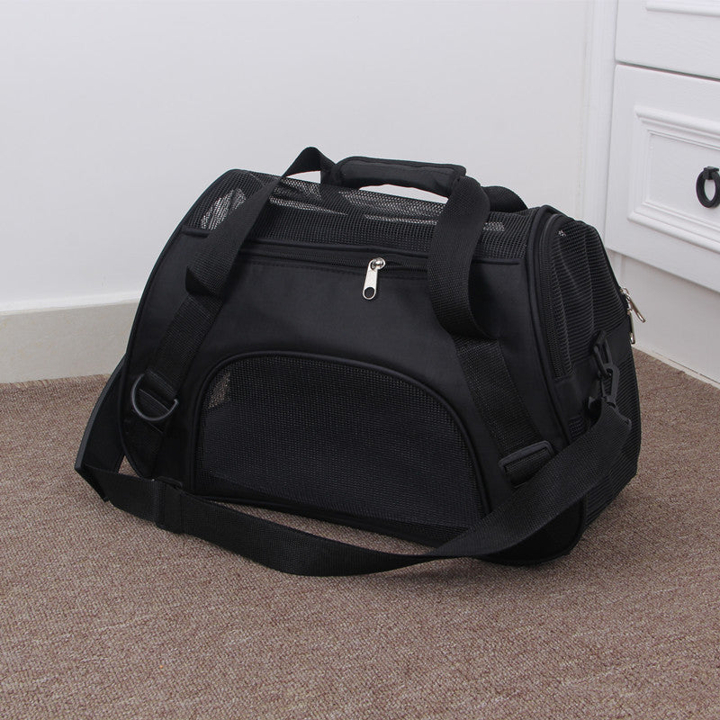 Portable Pet Mesh Carrier Bag Breathable Travel Transport Bag