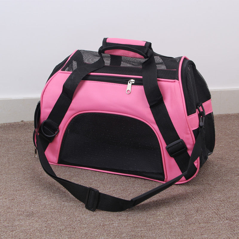 Portable Pet Mesh Carrier Bag Breathable Travel Transport Bag