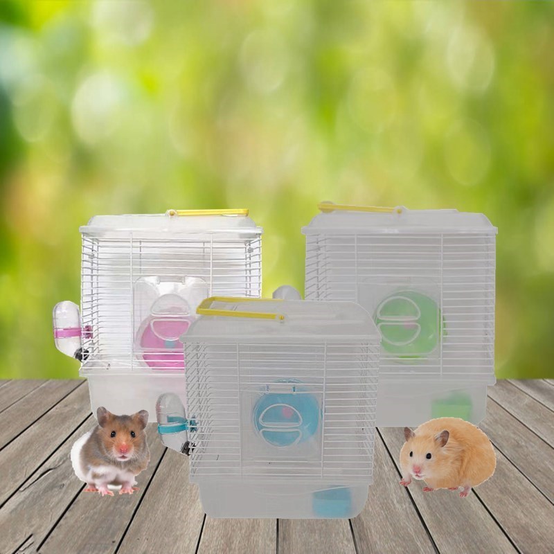 Portable Single Layer Hamster Villa Cage Transparent Garden Cage For Pet Care