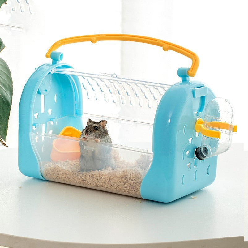 Portable Transparent Hamster Carry Bag Cage For Pet Transport