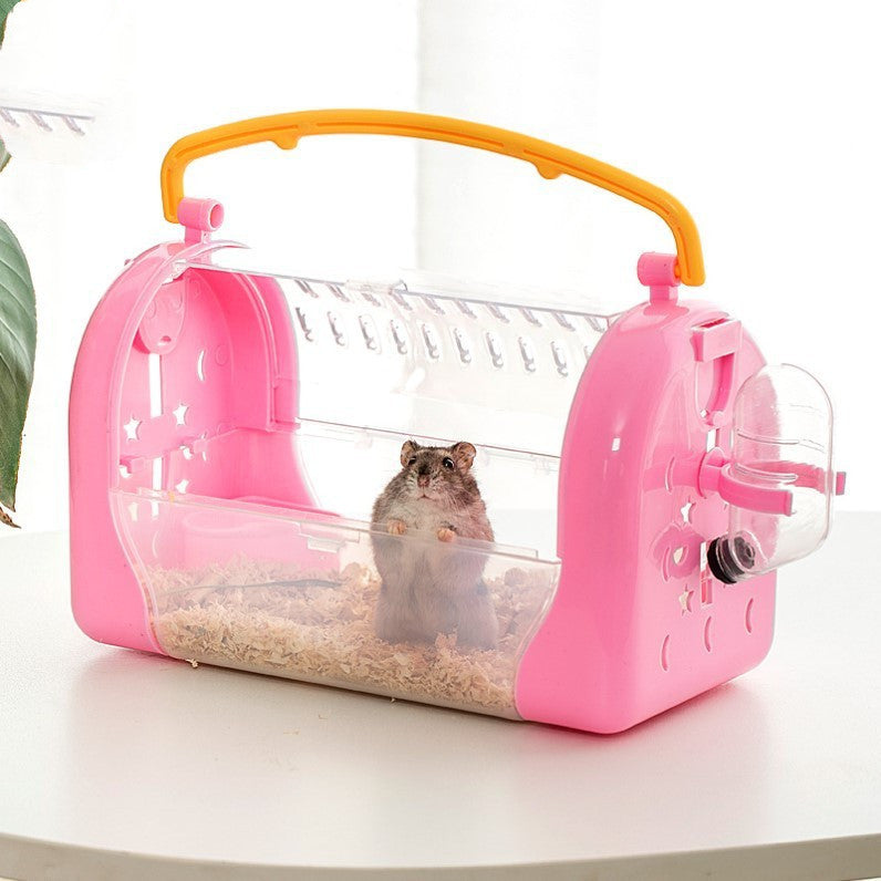 Portable Transparent Hamster Carry Bag Cage For Pet Transport