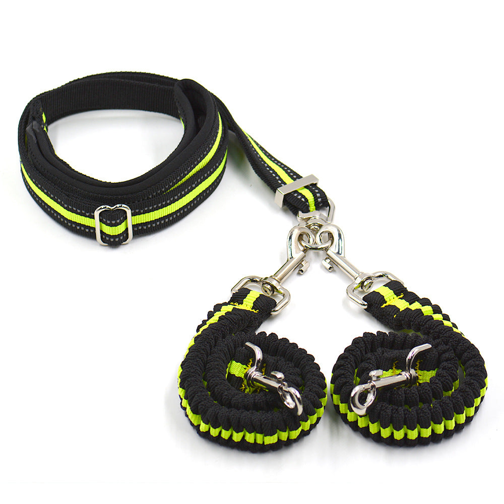 Pet Supplies Adjustable Double-Headed Nylon Leash for Pets
