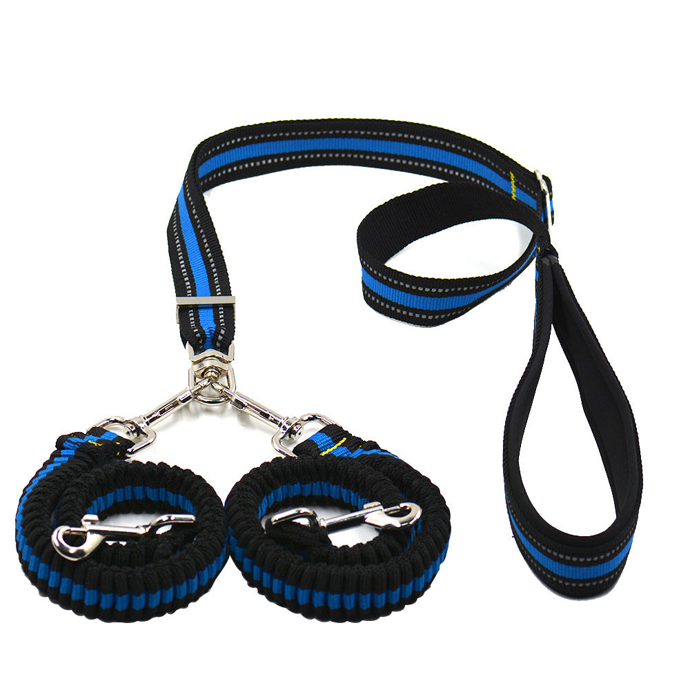 Pet Supplies Adjustable Double-Headed Nylon Leash for Pets