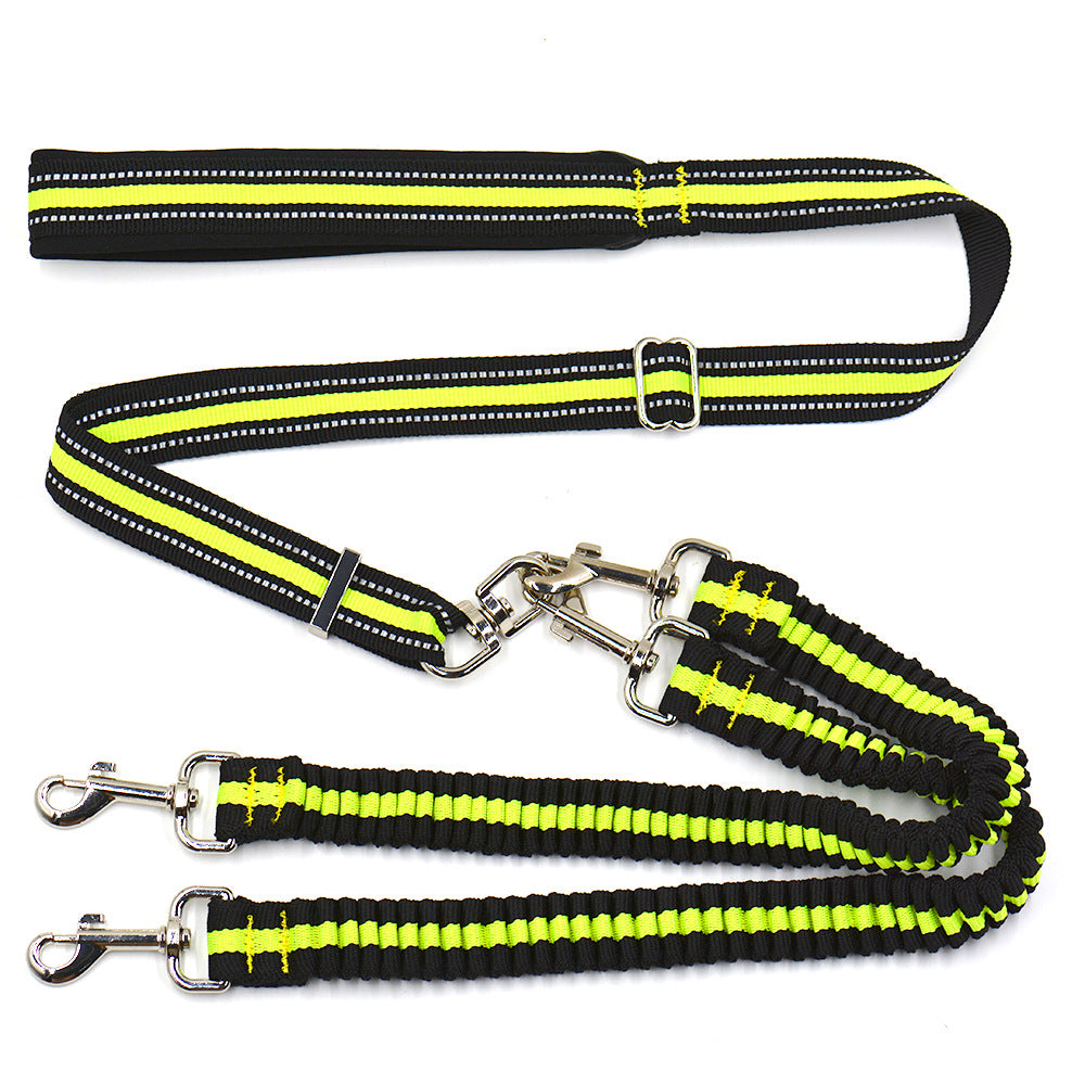 Pet Supplies Adjustable Double-Headed Nylon Leash for Pets