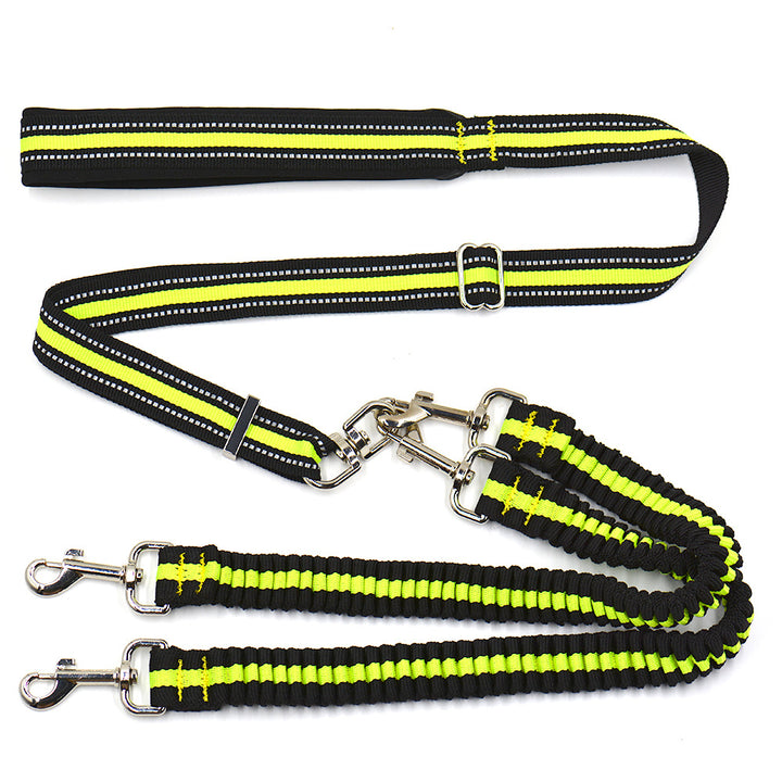 Pet Supplies Adjustable Double-Headed Nylon Leash for Pets