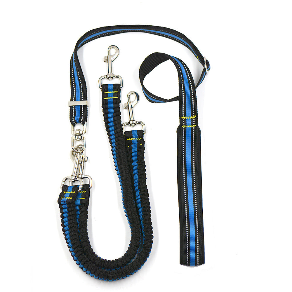 Pet Supplies Adjustable Double-Headed Nylon Leash for Pets