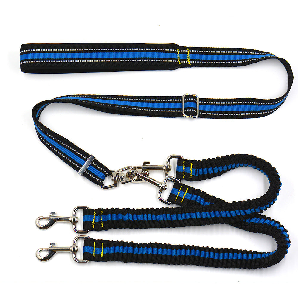 Pet Supplies Adjustable Double-Headed Nylon Leash for Pets