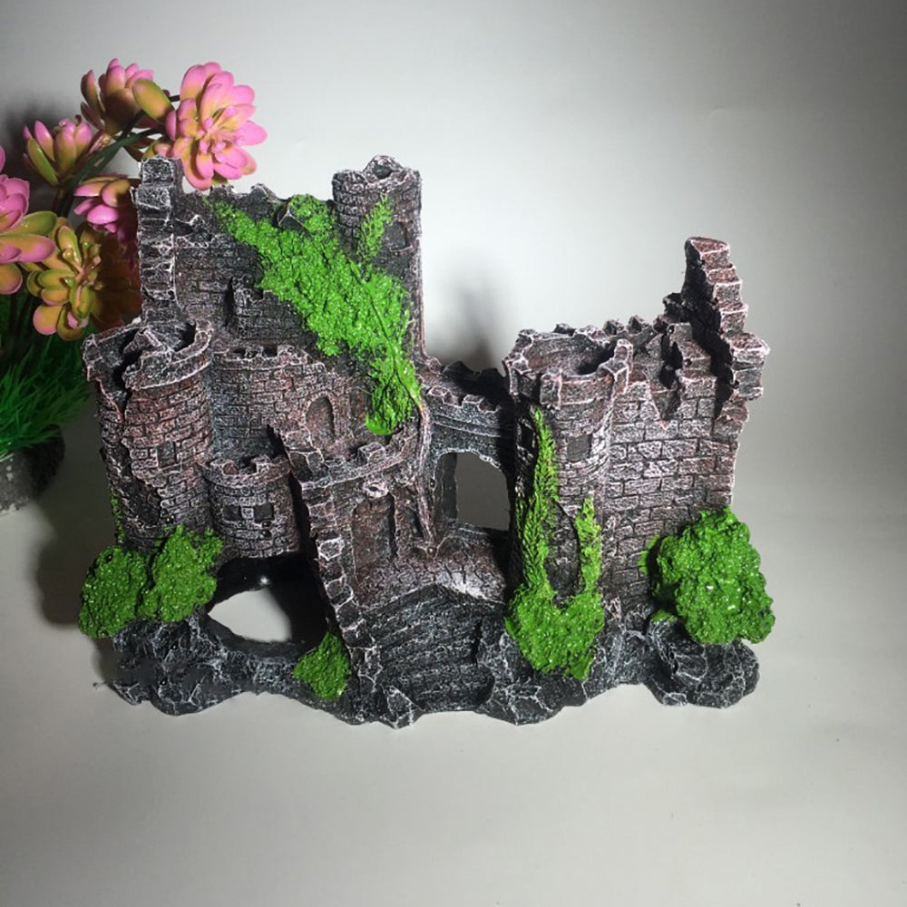 Resin Castle Aquarium Decoration For Fish Tank Landscaping