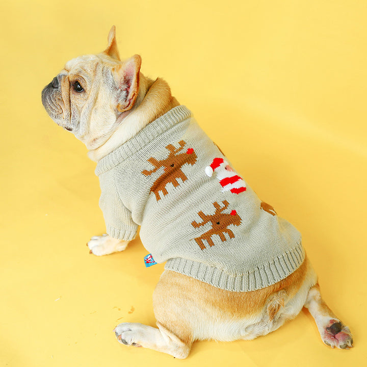 Warm Festive Pet Christmas Sweater Soft Winter Holiday Clothing