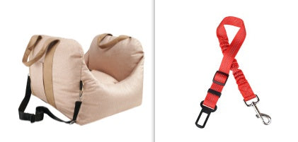Waterproof Pet Car Seat Carrier Basket Breathable Travel Bag
