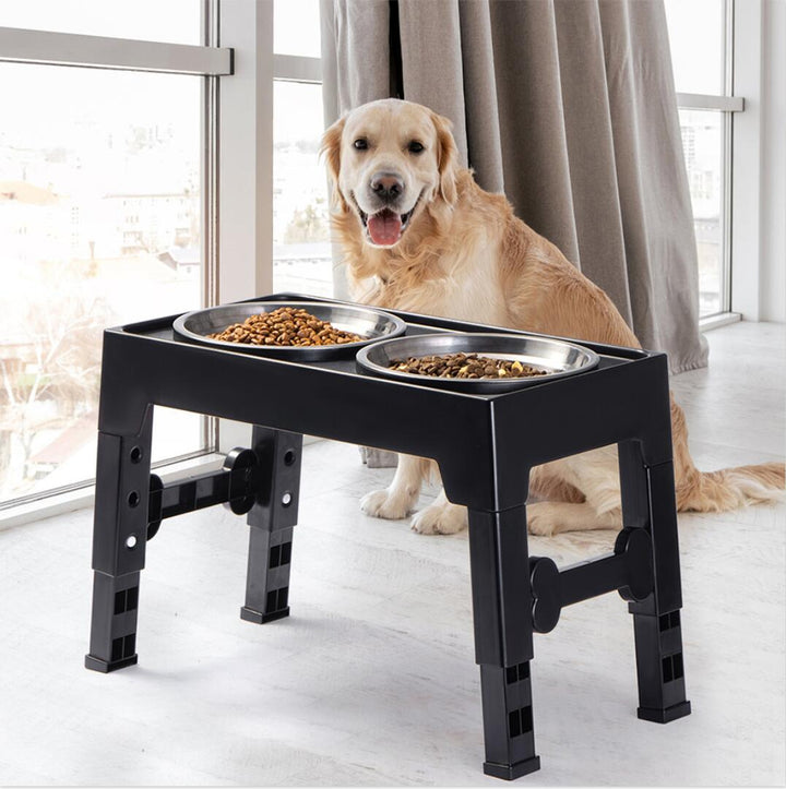 Pet Elevated Feeding Bowl with Neck Protection Anti-Tip Design