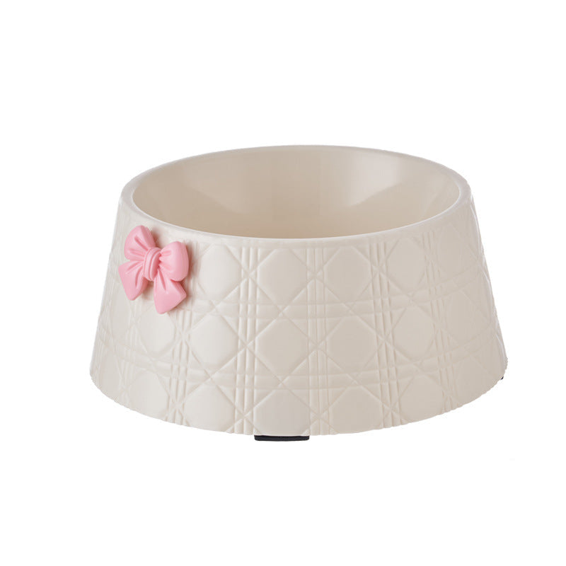 Pet Decorative Bowknot Food and Water Bowls for Pets
