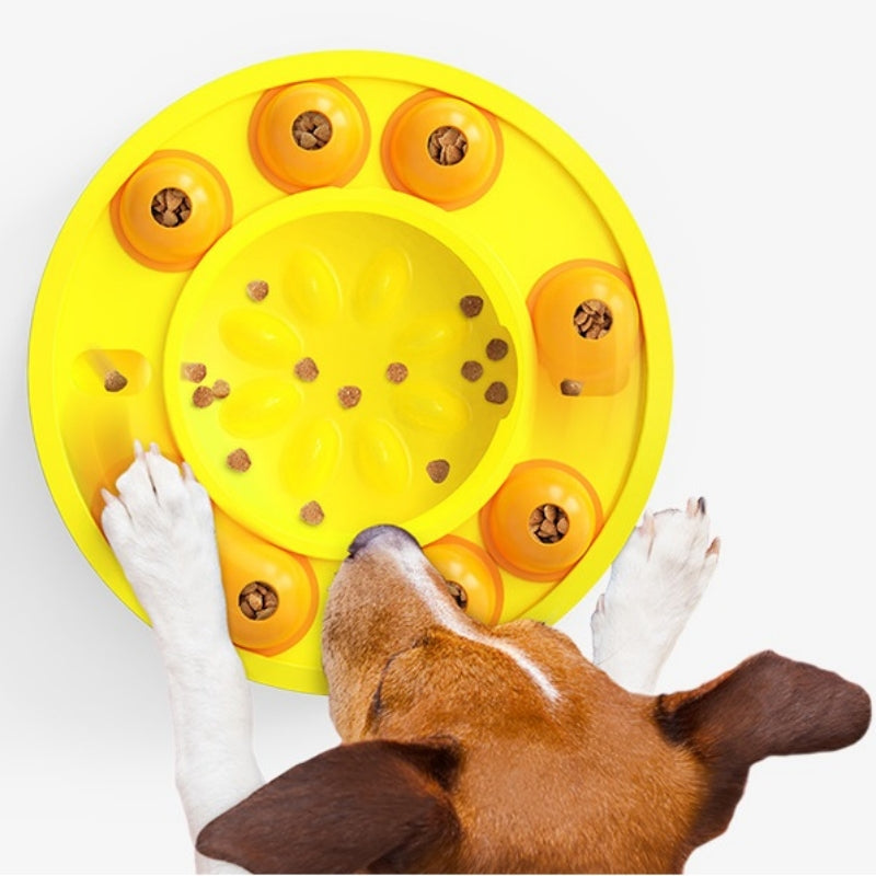 Interactive Pet Puzzle Feeder Slow Feeding Bowl Automatic Food Dispenser