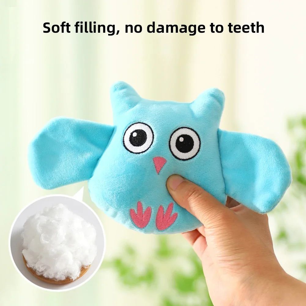 Animal Shape Squeaky Plush Bite Resistant Pet Toy