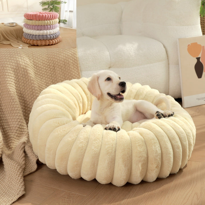 High-Weight Plush Pet Nest Round Comfortable Warm Bed for Pets