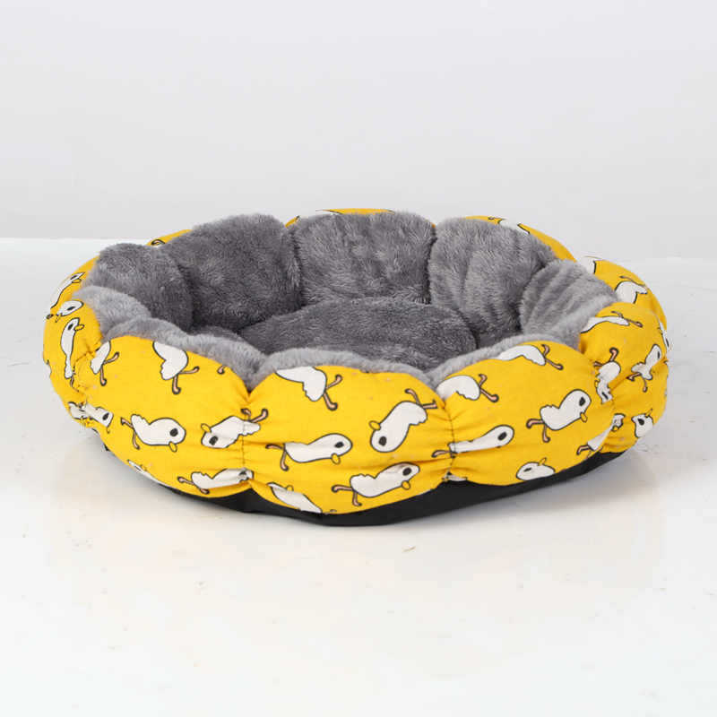 Calming Donut Fluffy Round Bed for Small and Medium Pets