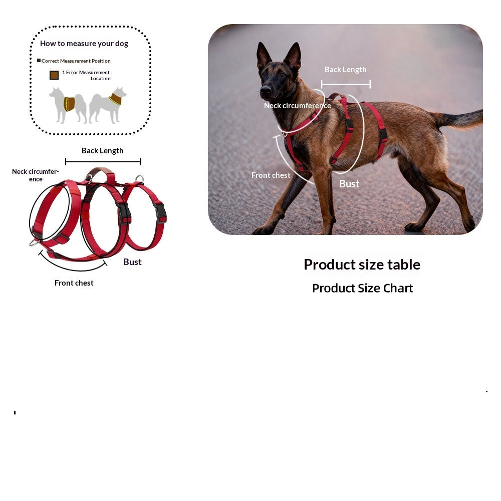 Anti Pull Pet Harness Leash For Medium Large Pets