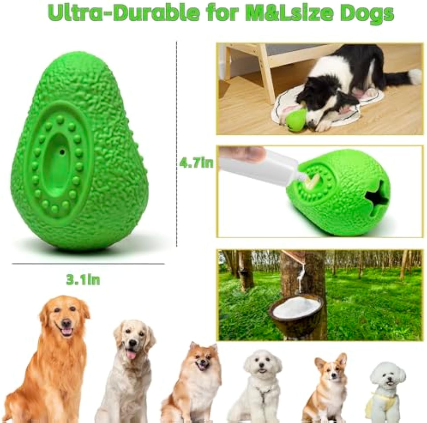 Indestructible Chew Toys for Pets Durable Safe Rubber Toys