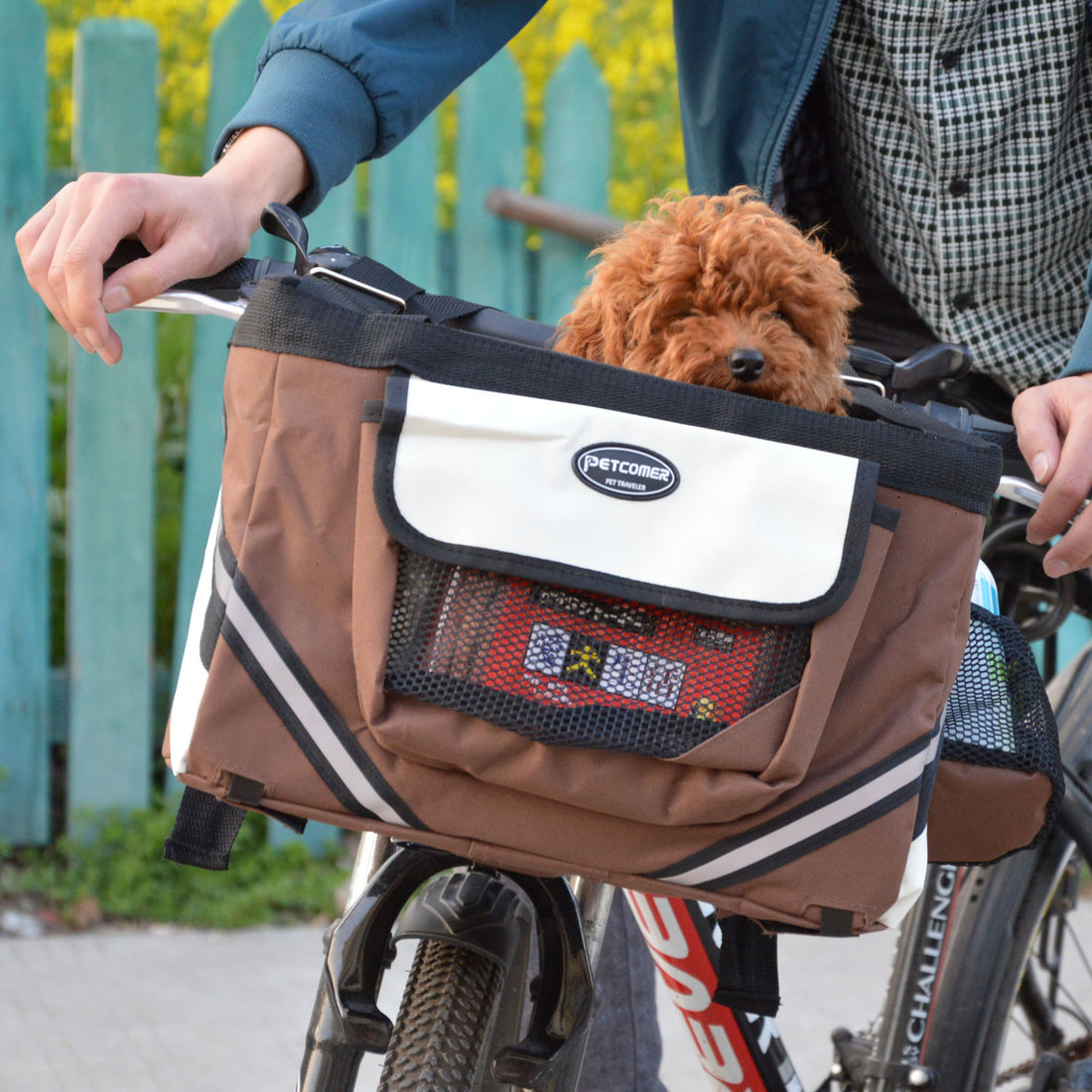 Removable Pet Bicycle Carrier Front Handlebar Basket Travel Bag