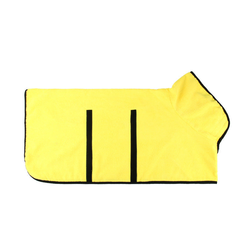 Pet Bathrobe Fast Drying Microfiber Absorbent Grooming Adjustable Towel Coat
