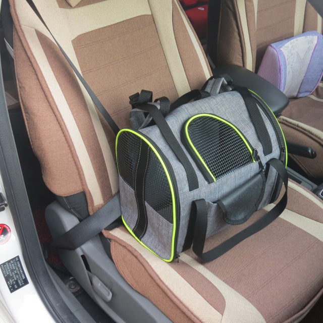 Pet Multi Functional Folding Car Seat Carrier Basket Travel Bag