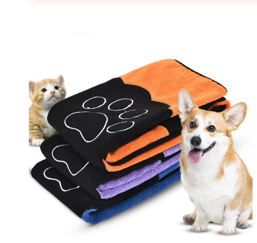 Absorbent Pet Bath Towel Soft Quick Drying Cleaning Cloth