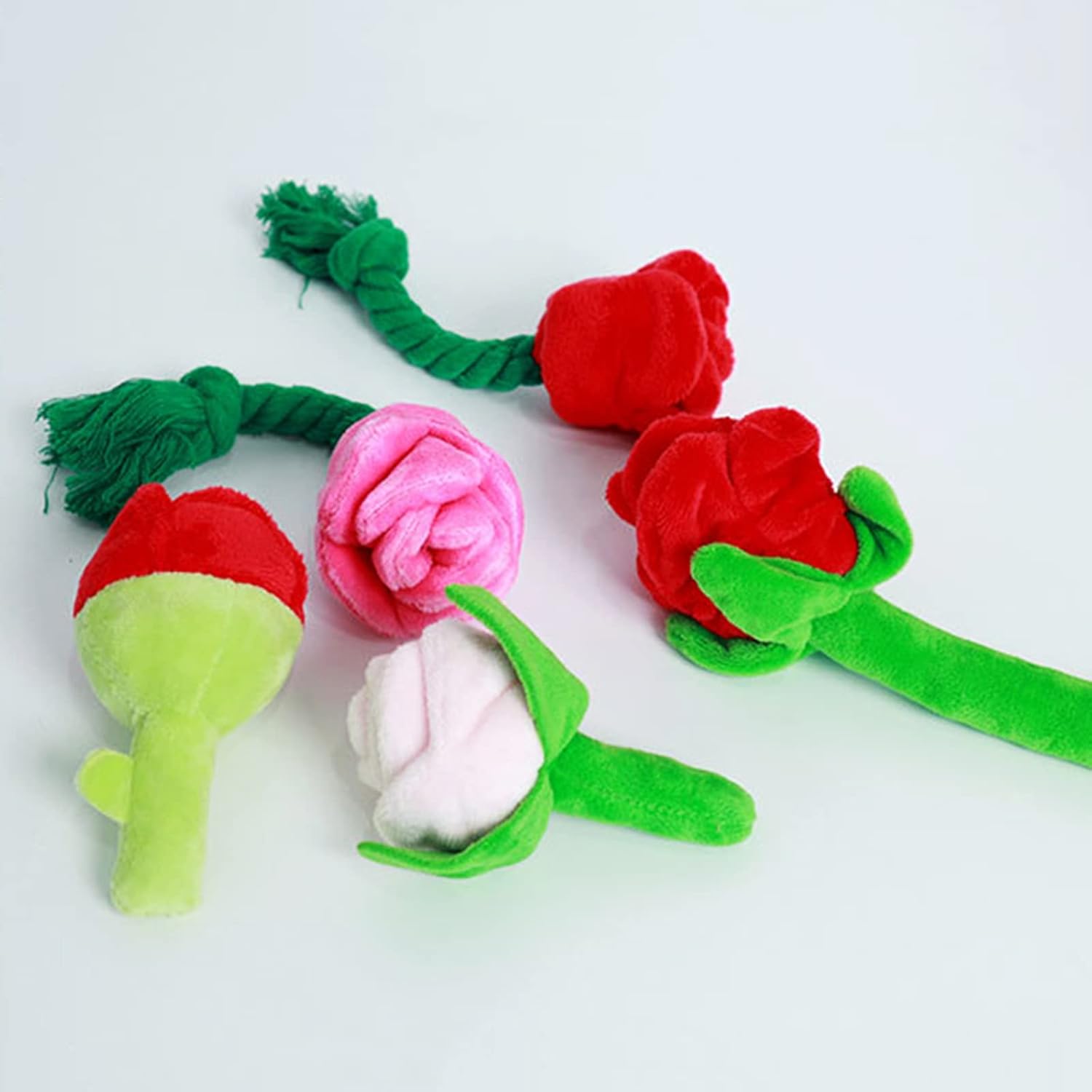 Chew Resistant Plush Rose Flower Soft Pet Toy