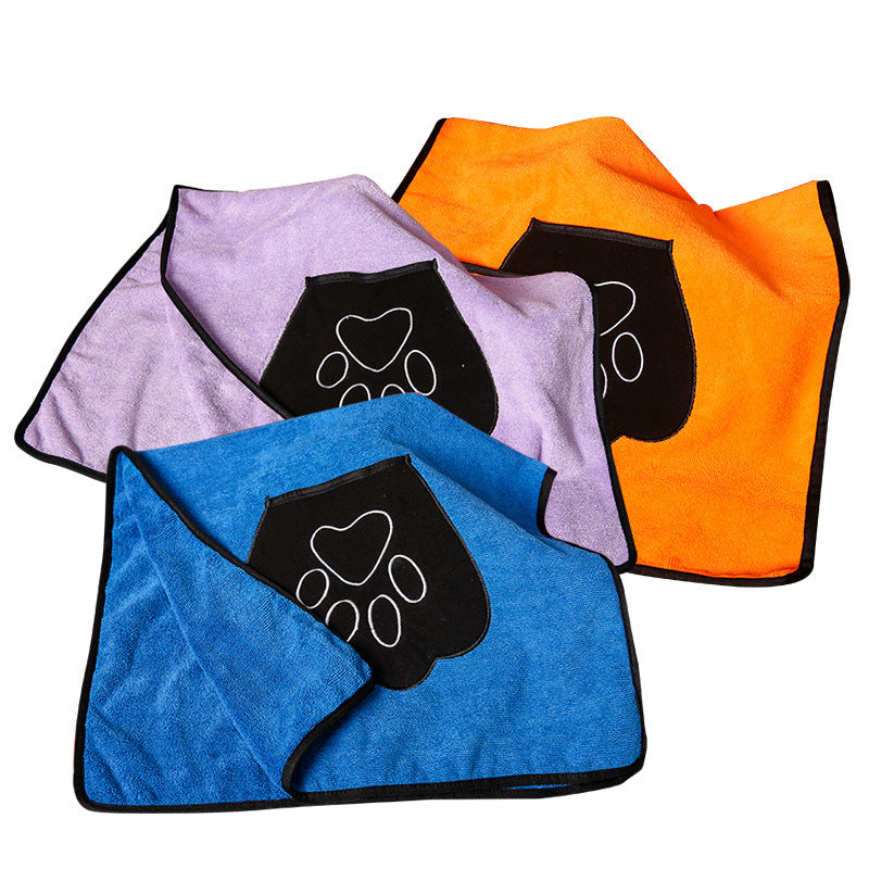 Absorbent Pet Bath Towel Soft Quick Drying Cleaning Cloth