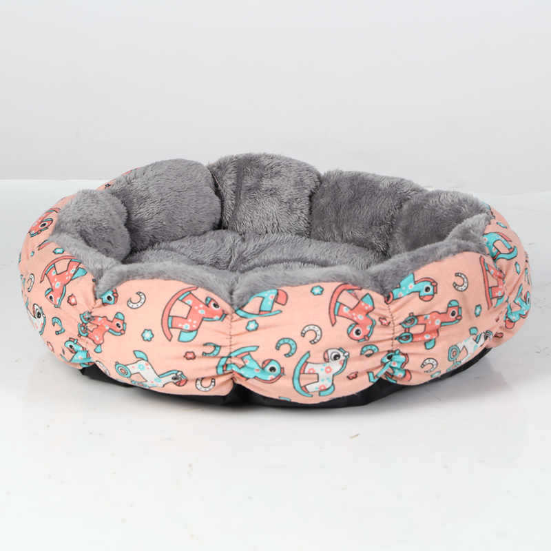 Calming Donut Fluffy Round Bed for Small and Medium Pets