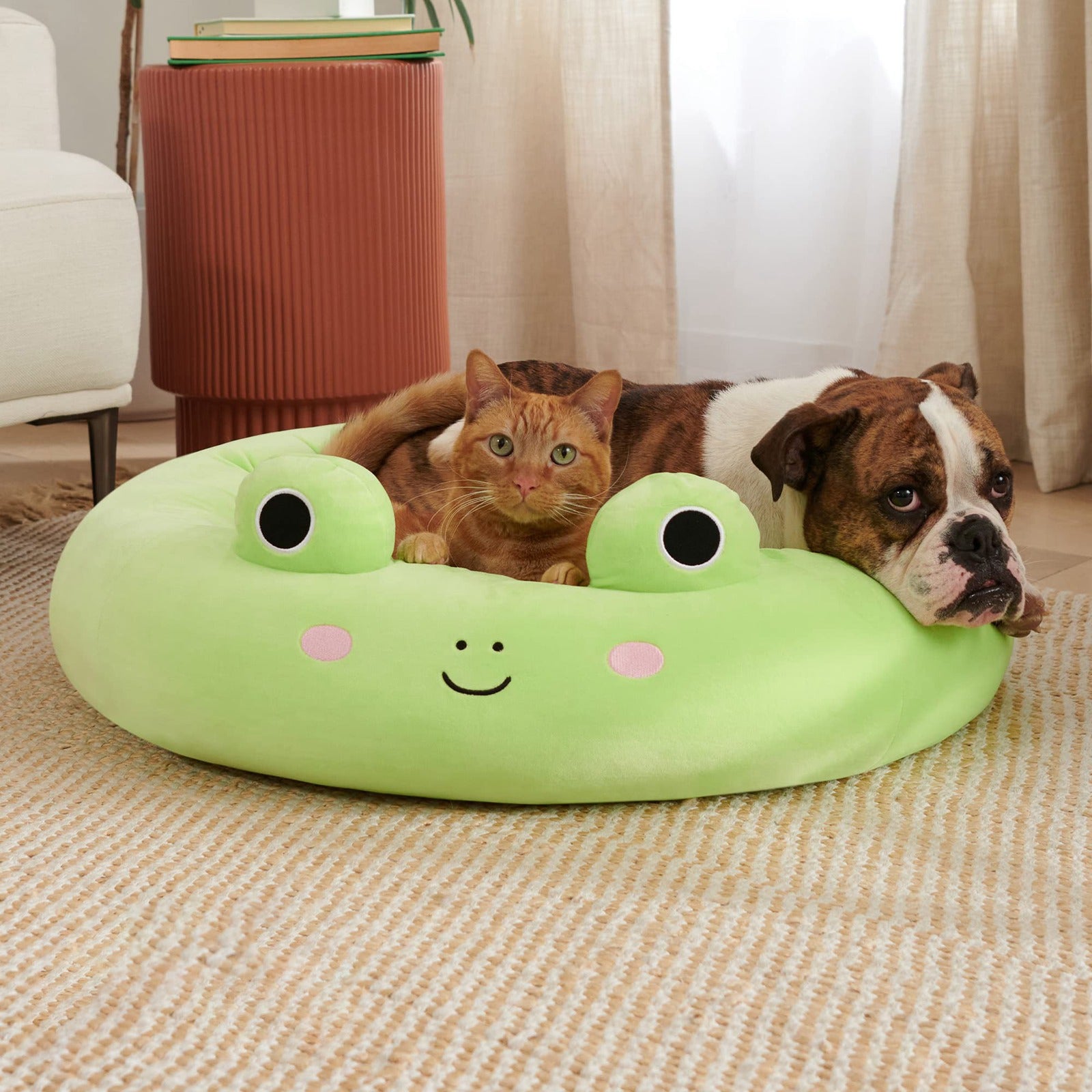 Super Soft Plush Pet Bed with Animal and Fruit Design