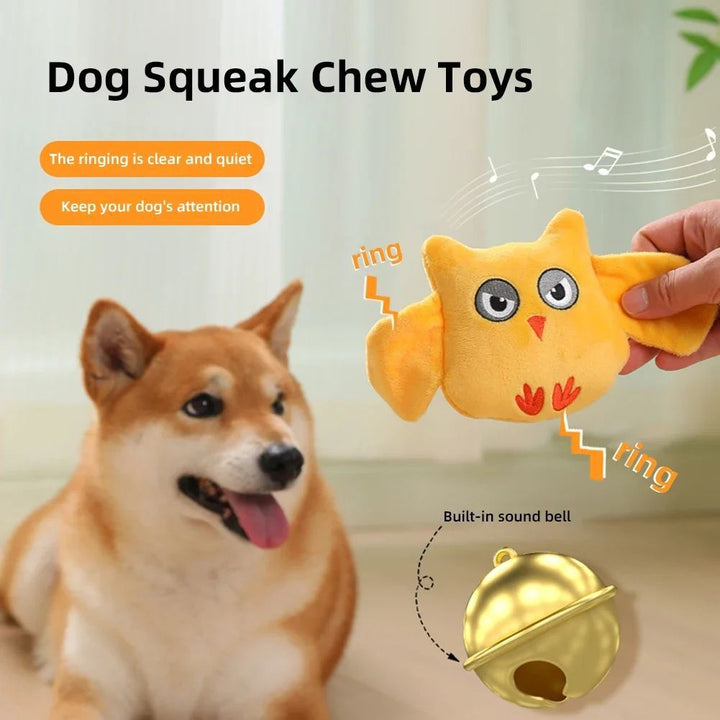 Animal Shape Squeaky Plush Bite Resistant Pet Toy