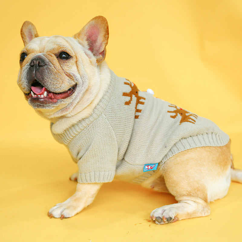 Warm Festive Pet Christmas Sweater Soft Winter Holiday Clothing