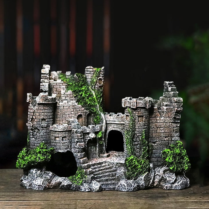 Resin Castle Aquarium Decoration For Fish Tank Landscaping