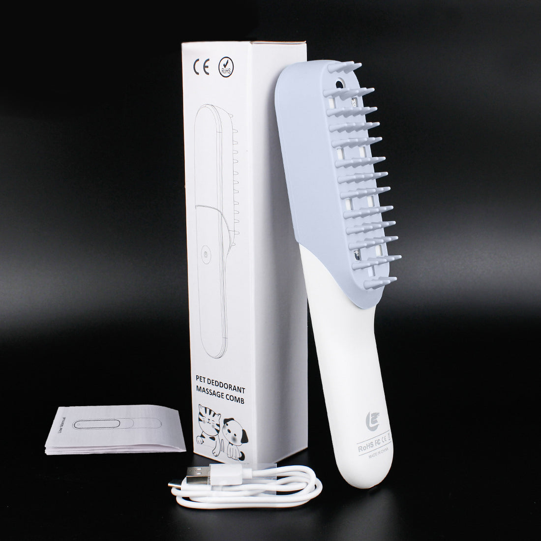 Pet Silicone Grooming Brush Massage Comb for Fur Removal