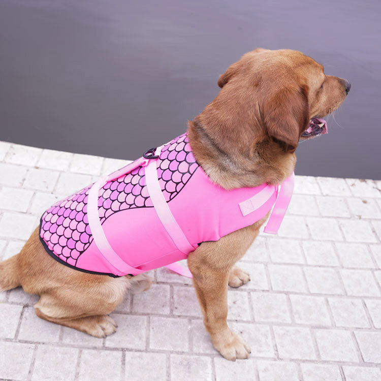 Pet Life Jacket Adjustable Buoyancy Safety Swimming Vest