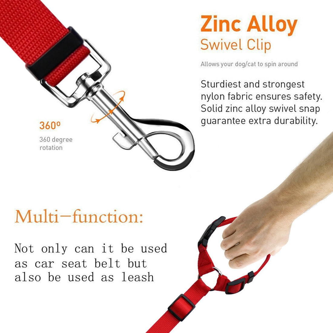 Pet Safety Control Leash Adjustable Walking Lead